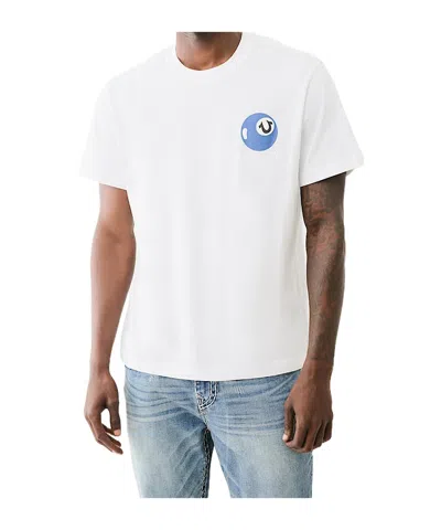 True Religion Puff Print Billiards Tee In White