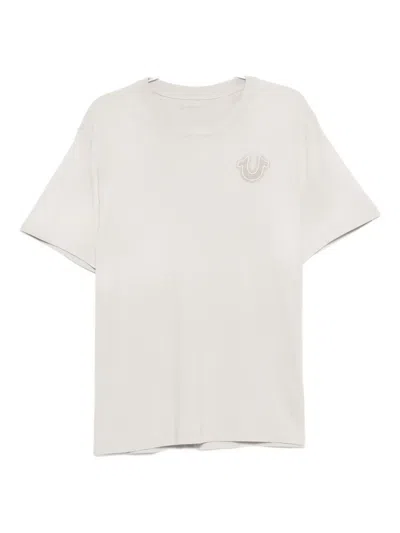 True Religion Puff Print Buddha Face T-shirt In White