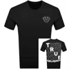 True Religion Puff Stitch T Shirt Black In Black