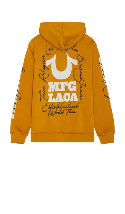 True Religion Puff Zip Up Hoodie In Buckthorn