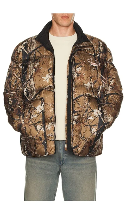 True Religion Puffer Jacket In Brown