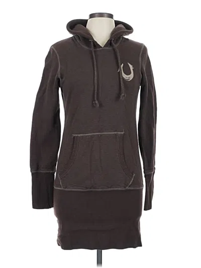 Pre-owned True Religion Pullover Hoodie In Brown