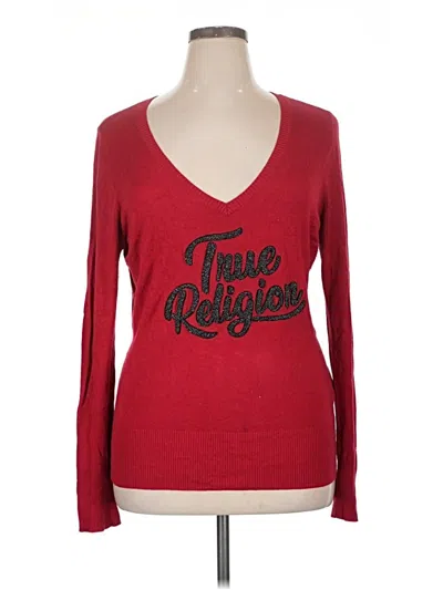Pre-owned True Religion Pullover Sweater In Red