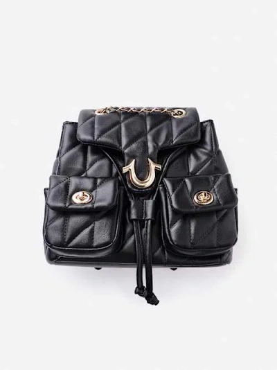 True Religion Quilted Horseshoe Bag In Black