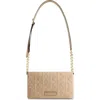 True Religion Quilted Horseshoe Flap Bag In Brown