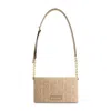 True Religion Quilted Horseshoe Flap Hobo In Beige