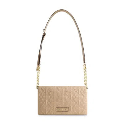 True Religion Quilted Horseshoe Flap Hobo In Beige