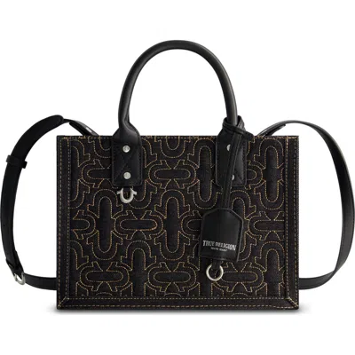 True Religion Quilted Horseshoe Modern Tote In Blue