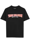 True Religion Railroad Embroidered Cotton T-shirt In Black