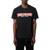 True Religion Railroad Embroidered Cotton T-shirt In Jet Black