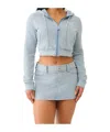 TRUE RELIGION RAW EDGE BIG T SHRUNKEN ZIP HOODIE