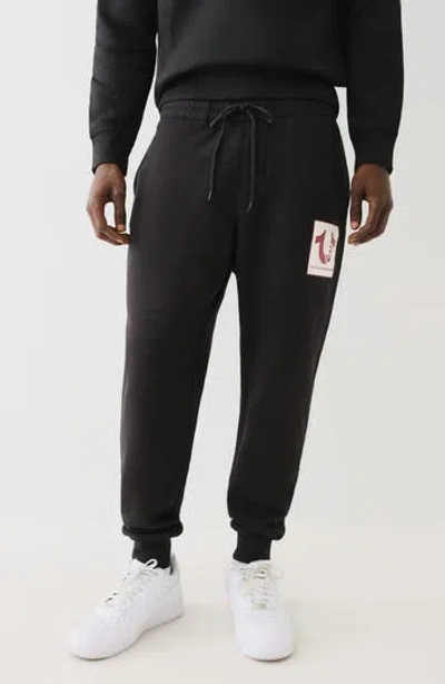 True Religion Registered Joggers In Jet Black