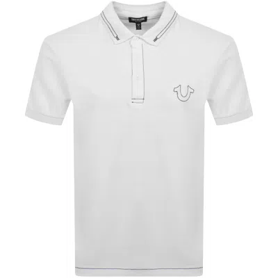True Religion Relaxed Embroidered Polo White