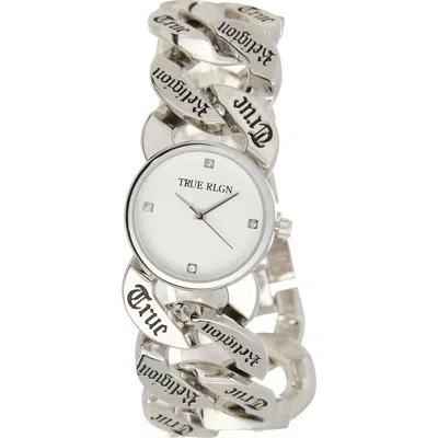 True Religion Repeat Logo Bracelet Watch In Metallic
