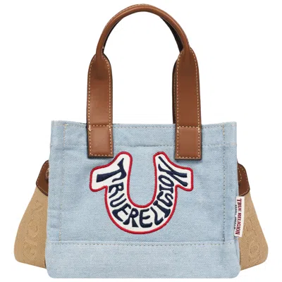 True Religion Retro Horseshoe Denim Mini Tote In Multi