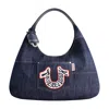 True Religion Retro Logo Denim Hobo Bag