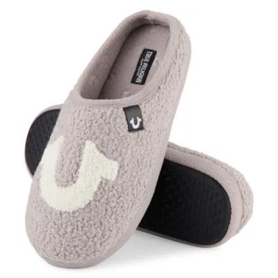 True Religion Rhinestone Indoor House Slippers In Gray