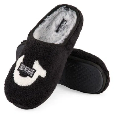 True Religion Rhinestone Indoor House Slippers In Black