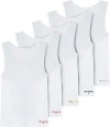 True Religion Ribbed Cotton Tank Top Pack Of 5 In White