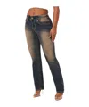 True Religion Ricki Vintage Wash Big T Relaxed Jean In Black