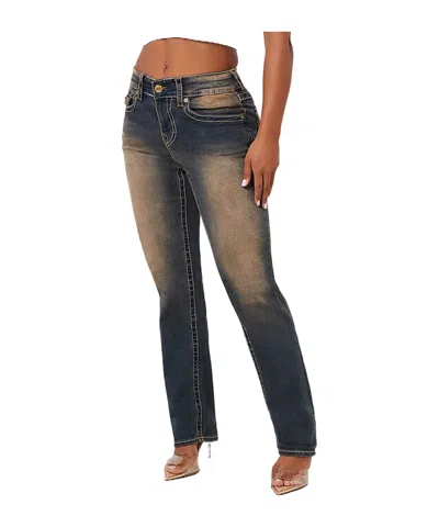 True Religion Ricki Vintage Wash Big T Relaxed Jean In Black