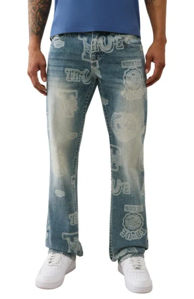 True Religion Ricky Aop Button Flap Straighjt Jeans In Multi
