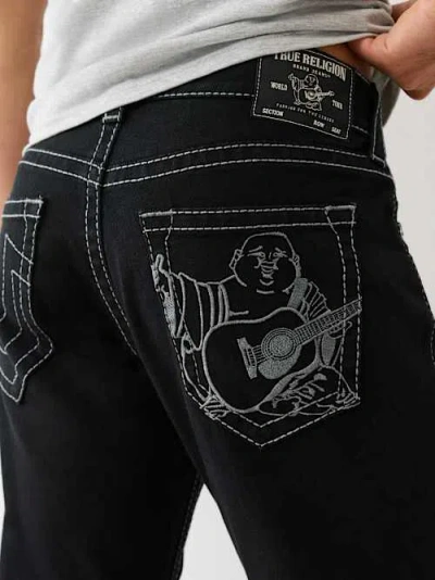 True Religion Ricky Big T Buddha Pocket Straight Jean In Black
