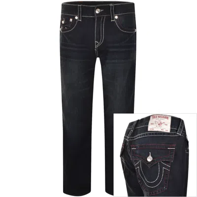 True Religion Ricky Big T Flap Jeans Dark Wash In Blue