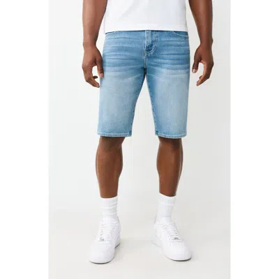 True Religion Bobby Baggy Denim Shorts In Blue