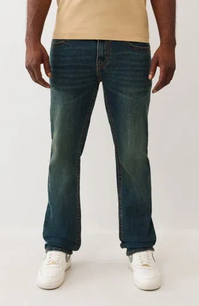 True Religion Ricky Big T-flap Straight Leg Jeans In Blue