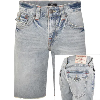 True Religion Ricky Denim Shorts Light Wash Blue