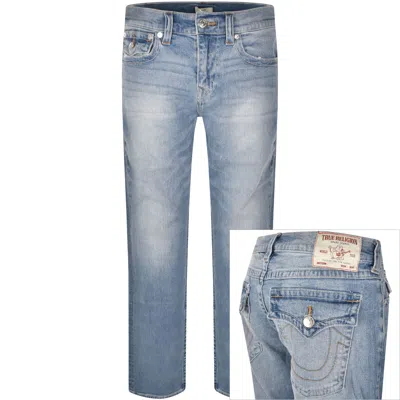 True Religion Ricky Flap Jeans Mid Wash Blue
