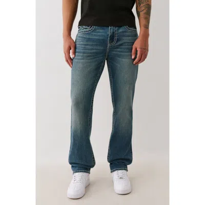 True Religion Ricky Flap Pocket Straight Leg Jeans In Blue