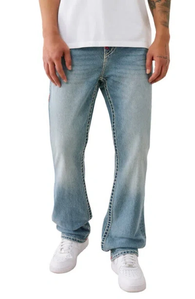 True Religion Ricky Mesh Super T Flap Straight Jeans In Blue