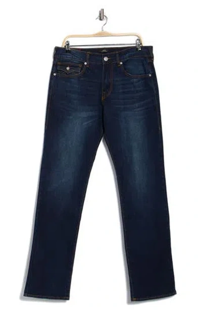 True Religion Ricky Relaxed Straight Leg Jeans In Blue