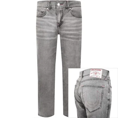 True Religion Ricky Straight Jeans Grey In Gray