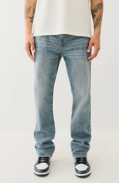 True Religion Ricky Straight Leg Jeans In Blue