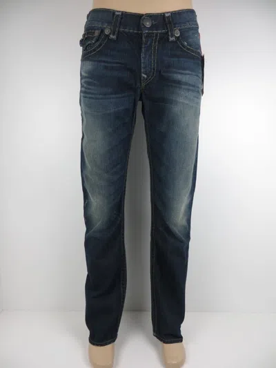 Pre-owned True Religion Ricky Straight Super T Olive/gray, Breaking Grounds,s 36,r$358 In Green