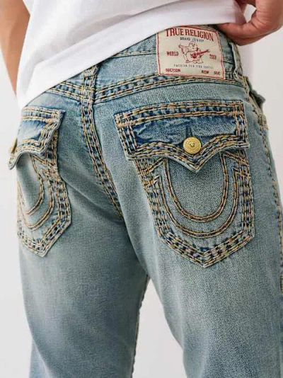 True Religion Ricky Super Qt Straight Jean 34 In Blue