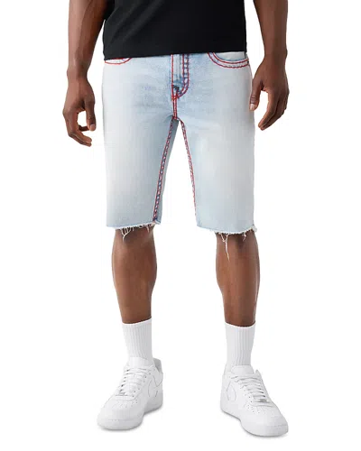 True Religion Ricky Super T 12 Frayed Shorts In Blue