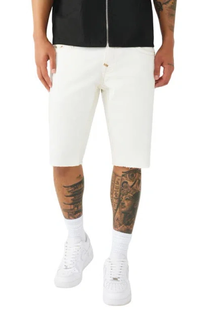 True Religion Ricky Super T Denim Shorts In White