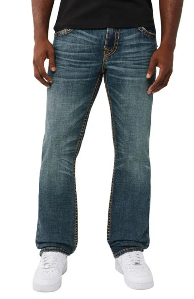 True Religion Ricky Super T Flap Straight Jeans In Blue