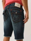 True Religion Ricky Super T Frayed Short In Blue