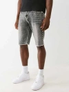True Religion Ricky Super T Frayed Short In Gray