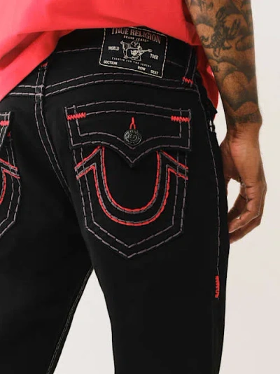 True Religion Ricky Super T Quad Horseshoe Straight Jean In Black