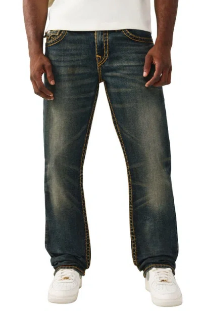 True Religion Ricky Super T Relaxed Straight Leg Jeans In Black