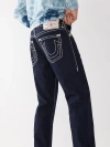 True Religion Ricky Super T Stitch Straight Jean In Black