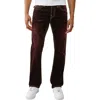 True Religion Ricky Super T Straight Leg Jeans In Burgundy