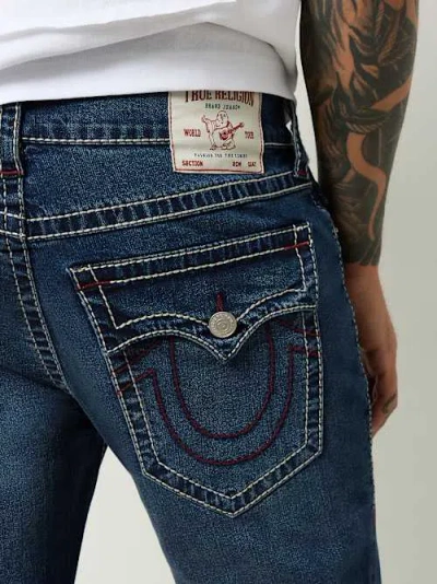 True Religion Rocco Big T Flap Skinny Jean In Blue