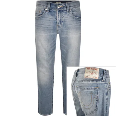 True Religion Rocco Mid Wash Relaxed Skinny Jeans In Blue